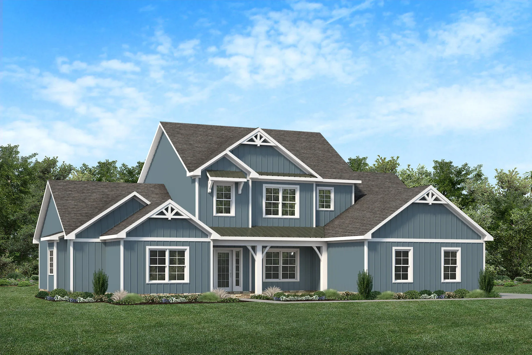 Charlotte Farmhouse Rendering - Wedgewood Blue