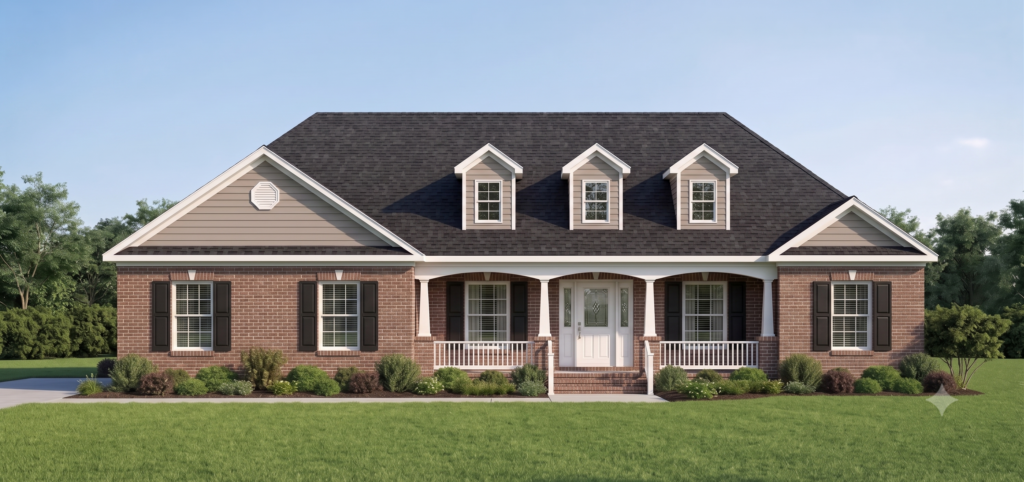 Cary plan exterior rendering