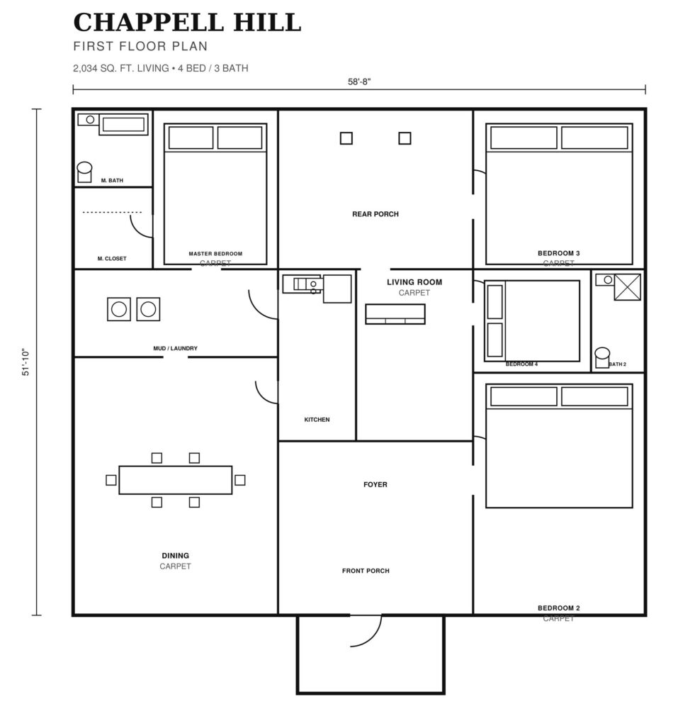 Chappell Hill First Floor plan