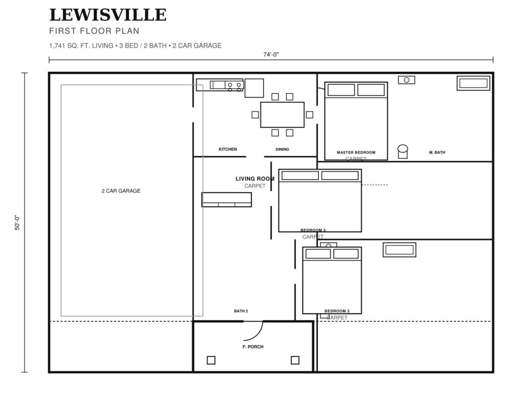 Lewisville First Floor plan