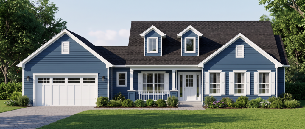 Lewisville plan exterior rendering