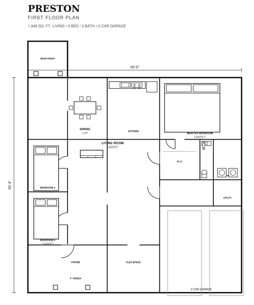 Preston First Floor plan