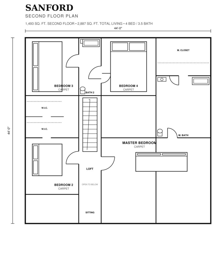 Sanford Second Floor plan