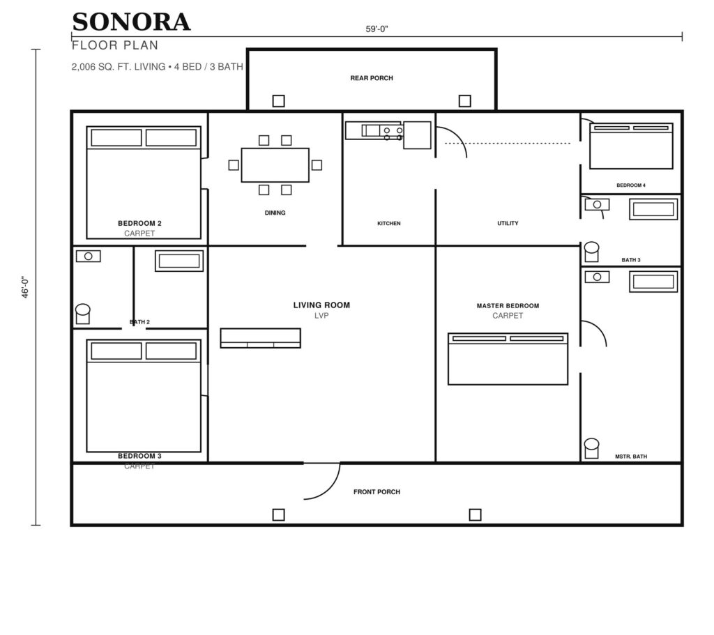 Sonora First Floor plan