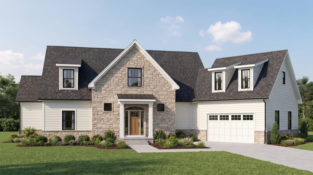 Asheville plan exterior rendering
