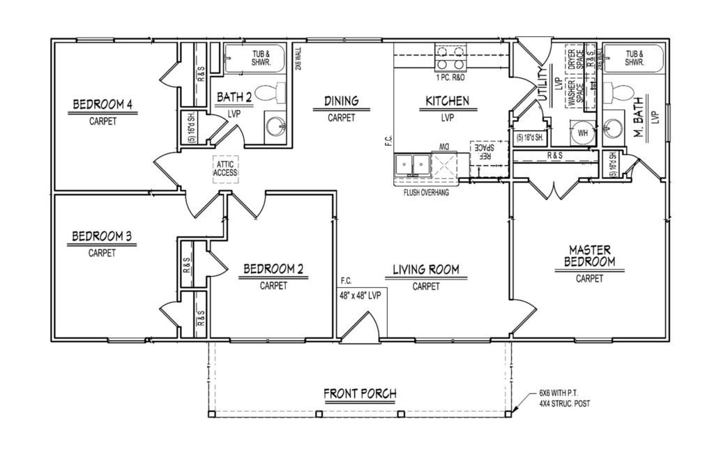 Hickory First Floor plan