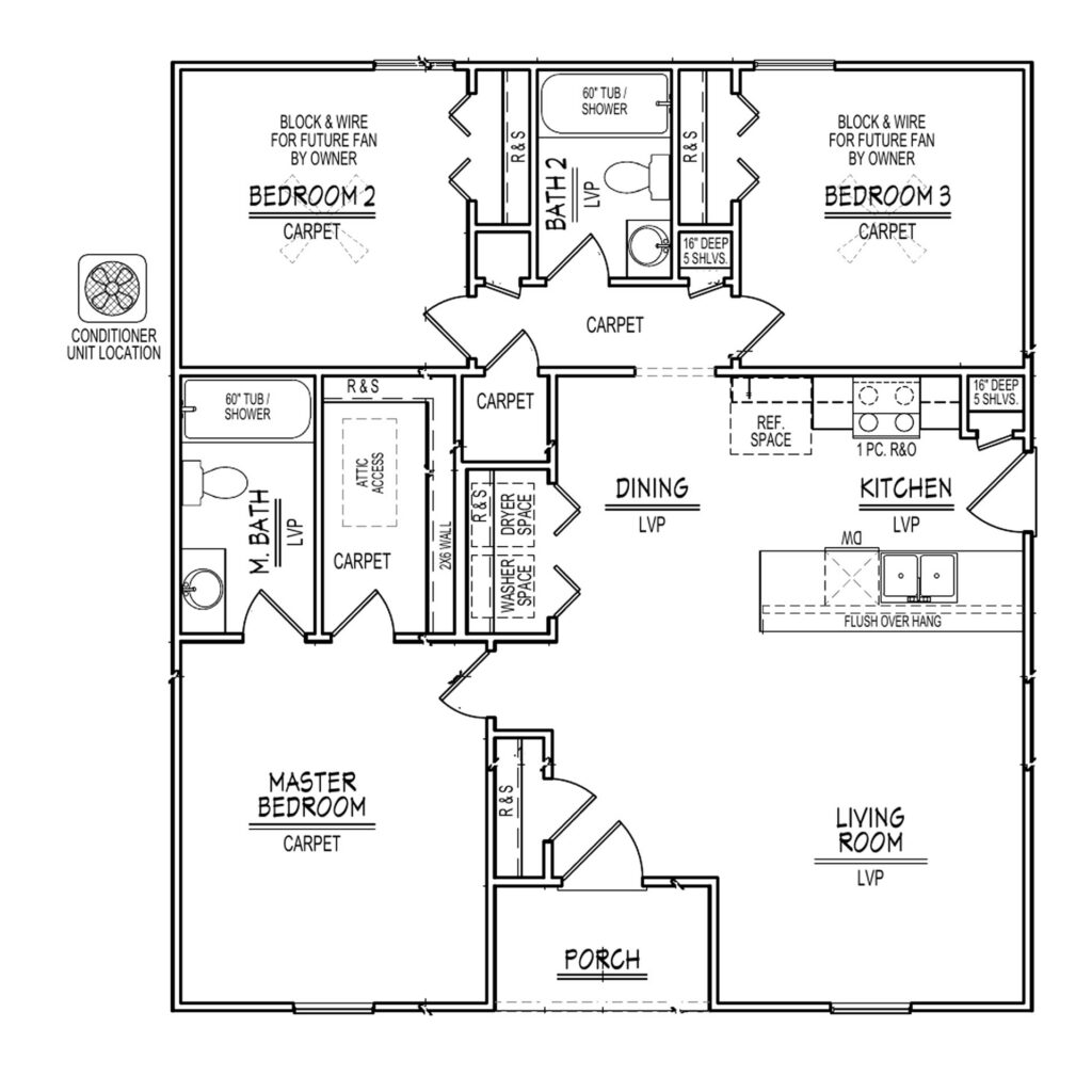 New Bern First Floor plan
